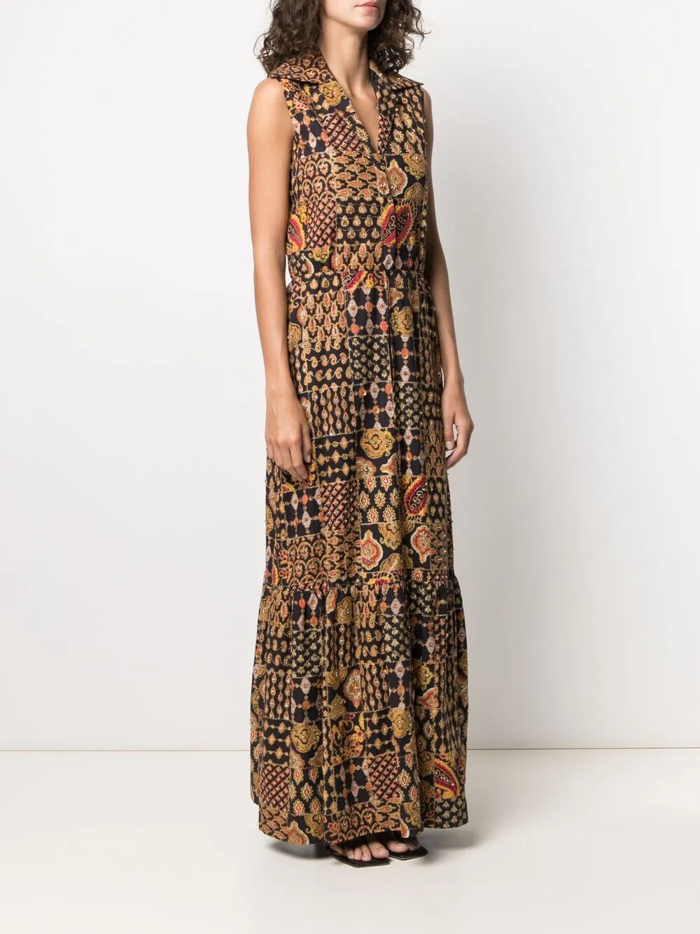 Femme A.N.G.E.L.O. Vintage Cult Robe Longue à Imprimé Cachemire (années 1960) 5 Femme A.N.G.E.L.O. Vintage Cult Robe Longue à Imprimé Cachemire (années 1960) – Image 3