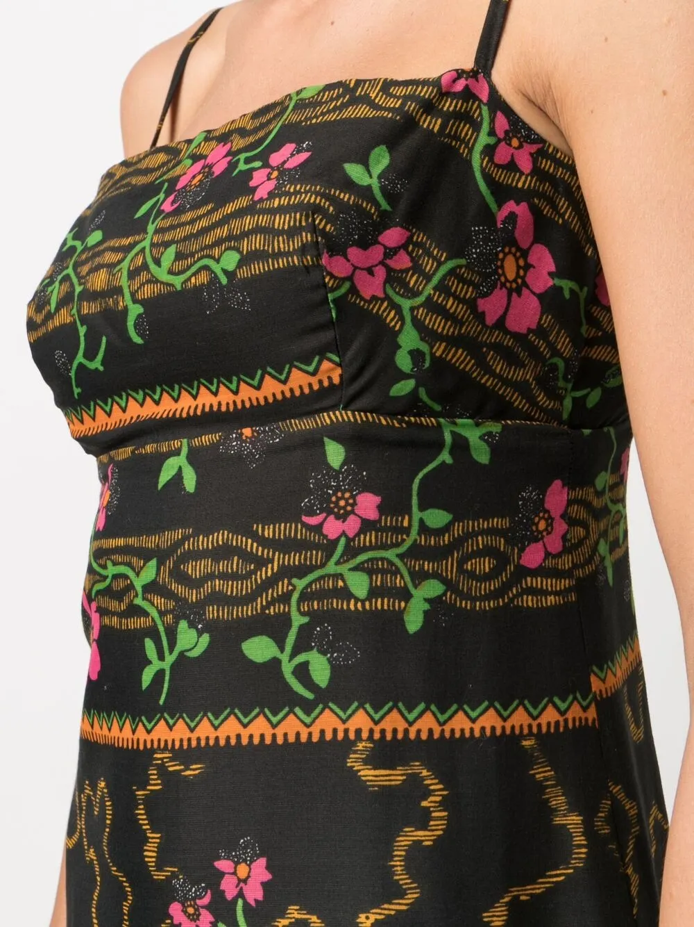 Femme A.N.G.E.L.O. Vintage Cult Ensemble Robe Et Cape à Fleurs (années 1970) 7 Femme A.N.G.E.L.O. Vintage Cult Ensemble Robe Et Cape à Fleurs (années 1970) – Image 5