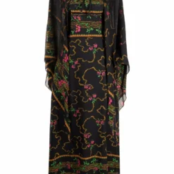 Femme A.N.G.E.L.O. Vintage Cult Ensemble Robe Et Cape à Fleurs (années 1970)