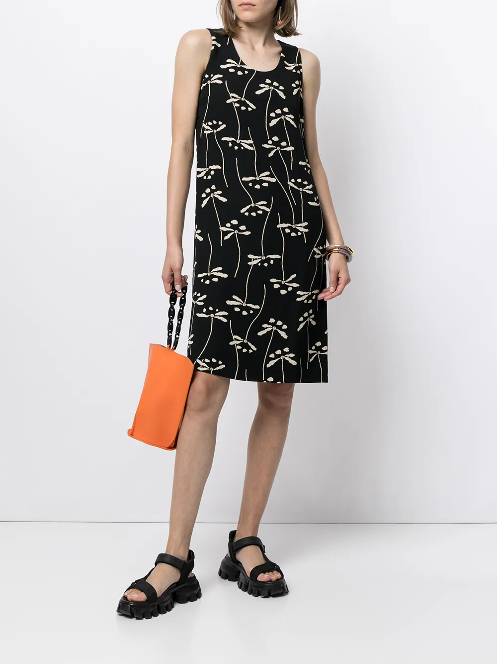 Femme CHANEL Robe Mi-longue à Fleurs (1998) 4 Femme CHANEL Robe Mi-longue à Fleurs (1998) – Image 2