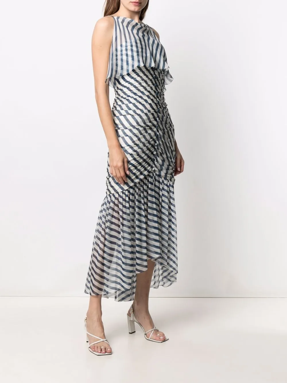 Femme CHANEL Robe Mi-longue à Rayures (2008) 5 Femme CHANEL Robe Mi-longue à Rayures (2008) – Image 3