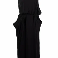 Femme Yohji Yamamoto Robe Drapée à Découpes (années 2000)