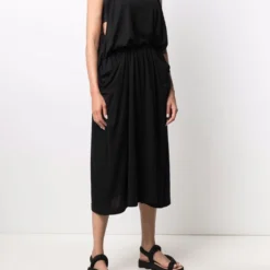 Femme Yohji Yamamoto Robe Drapée à Découpes (années 2000) 9 Femme Yohji Yamamoto Robe Drapée à Découpes (années 2000) -Promos Féerie Jupe Boutique 16750128 33703228 1000