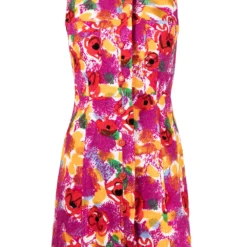 Femme CHANEL Robe Courte à Fleurs (1997)