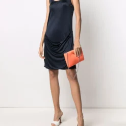 Femme Helmut Lang Robe Drapée Sans Manches à Col Arrondi (années 1990) -Promos Féerie Jupe Boutique 16809221 33412765 1000