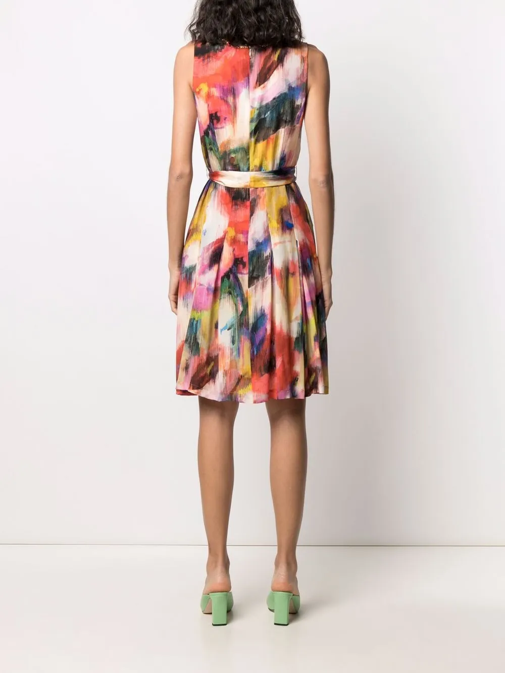 Femme A.N.G.E.L.O. Vintage Cult Robe Ceinturée à Imprimé Abstrait (années 1990) 6 Femme A.N.G.E.L.O. Vintage Cult Robe Ceinturée à Imprimé Abstrait (années 1990) – Image 4