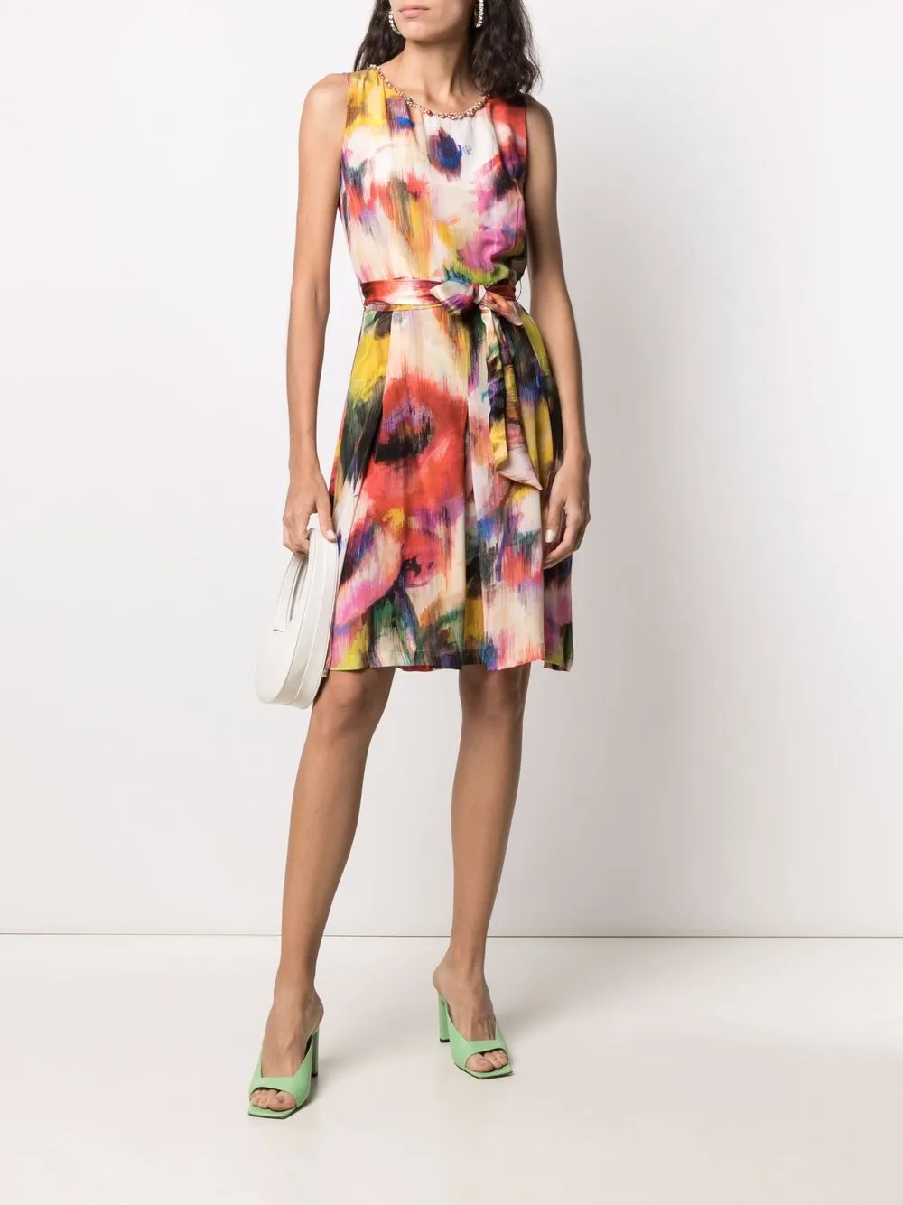 Femme A.N.G.E.L.O. Vintage Cult Robe Ceinturée à Imprimé Abstrait (années 1990) 4 Femme A.N.G.E.L.O. Vintage Cult Robe Ceinturée à Imprimé Abstrait (années 1990) – Image 2