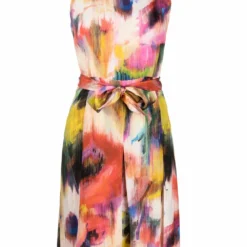 Femme A.N.G.E.L.O. Vintage Cult Robe Ceinturée à Imprimé Abstrait (années 1990)