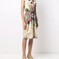 Femme A.N.G.E.L.O. Vintage Cult Robe Fleurie à Lien De Resserrage (années 1990) -Promos Féerie Jupe Boutique 16823703 33573212 1000