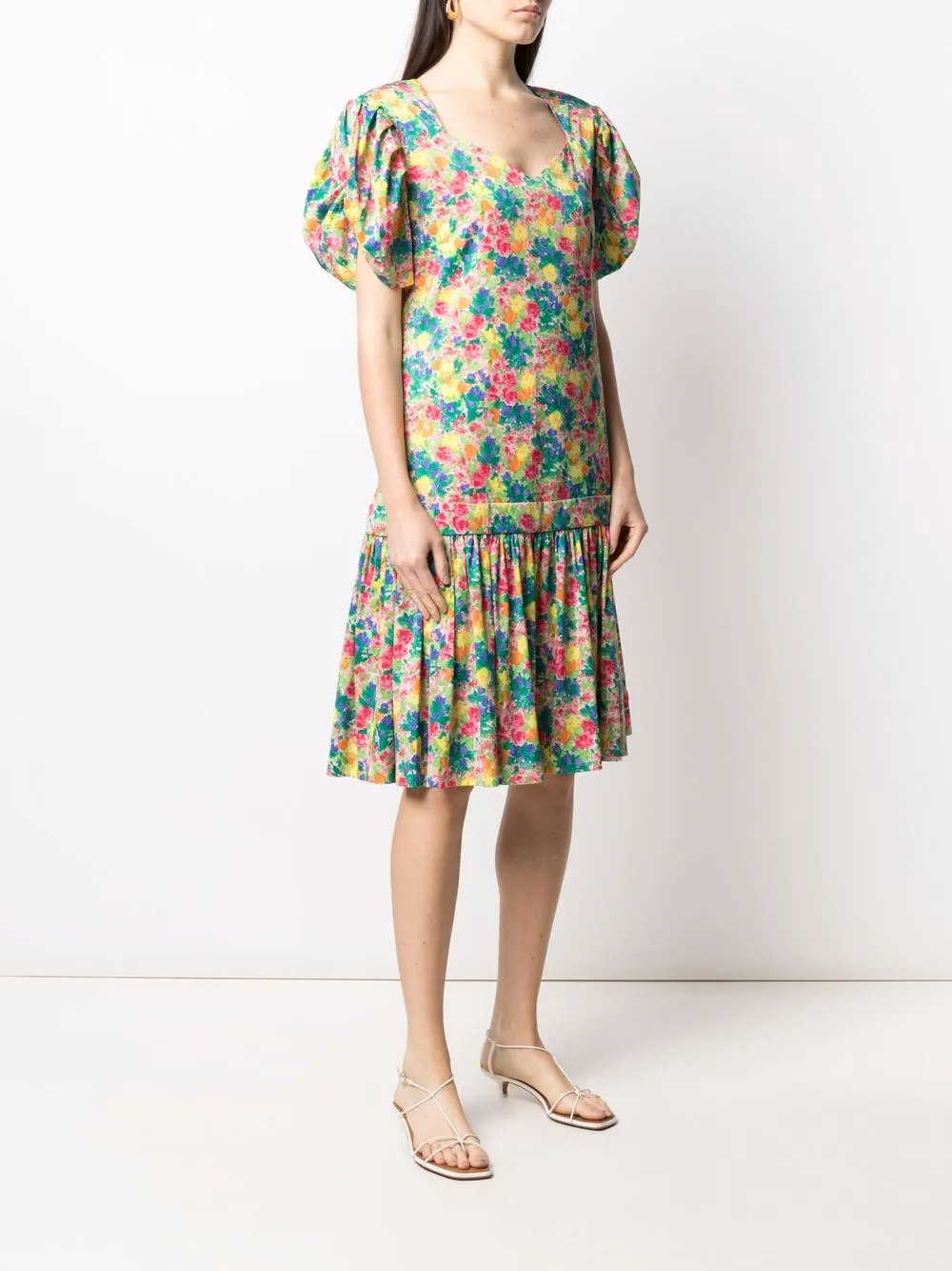 Femme A.N.G.E.L.O. Vintage Cult Robe à Fleurs 5 Femme A.N.G.E.L.O. Vintage Cult Robe à Fleurs – Image 3