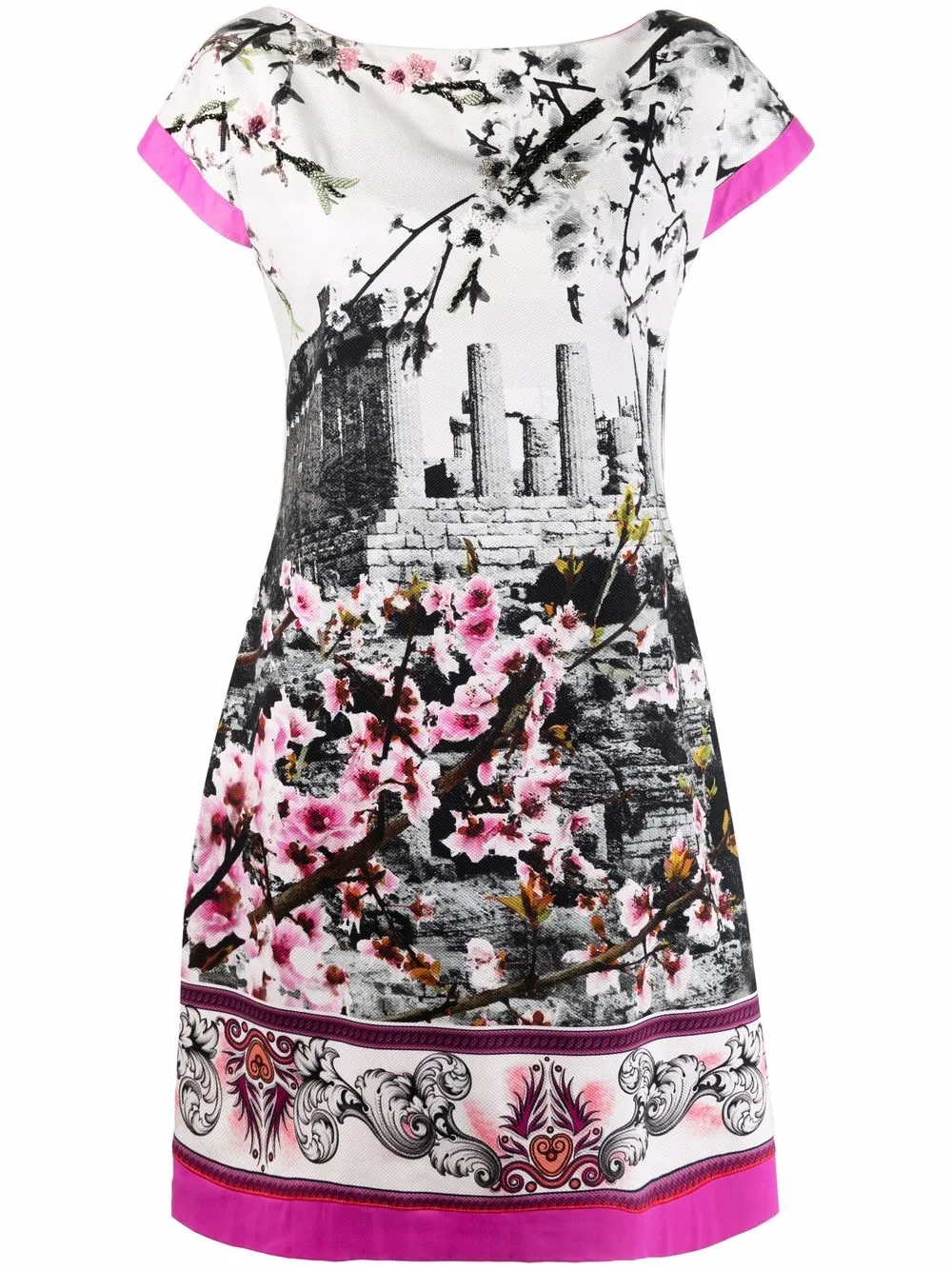 Femme A.N.G.E.L.O. Vintage Cult Robe à Imprimé Photographique (années 2000) 3 Femme A.N.G.E.L.O. Vintage Cult Robe à Imprimé Photographique (années 2000)