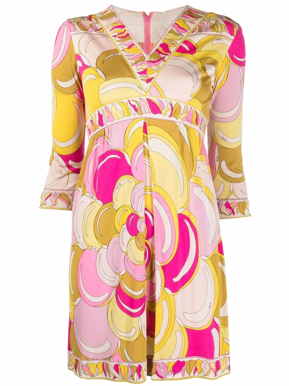 Femme PUCCI Robe En Soie à Imprimé Abstrait (années 1970) 3 Femme PUCCI Robe En Soie à Imprimé Abstrait (années 1970)
