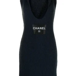 Femme CHANEL Robe En Maille à Col Plongeant (2008)