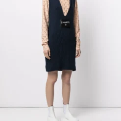 Femme CHANEL Robe En Maille à Col Plongeant (2008) -Promos Féerie Jupe Boutique 16964023 33998269 1000