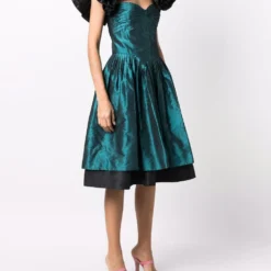 Femme Nina Ricci Robe évasée à Manches Volantées (années 1980) -Promos Féerie Jupe Boutique 17010629 34043354 1000