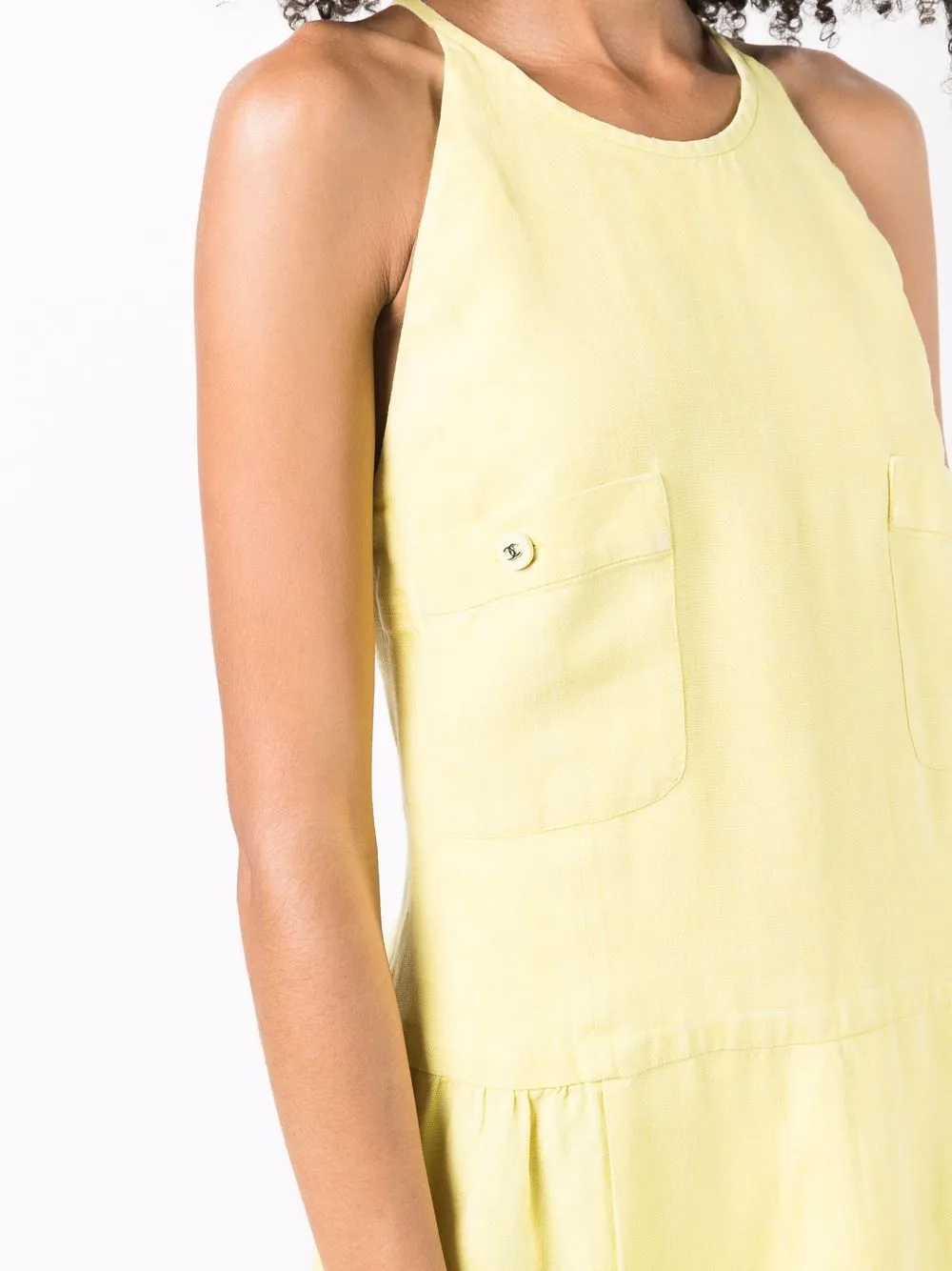 Femme CHANEL Robe En Lin à Bretelles Croisées (1996) 7 Femme CHANEL Robe En Lin à Bretelles Croisées (1996) – Image 5