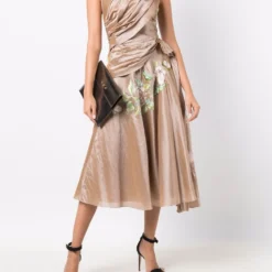 Femme Christian Dior Robe à Fleurs Brodées Pre-owned (2006) -Promos Féerie Jupe Boutique 17180648 36004122 1000