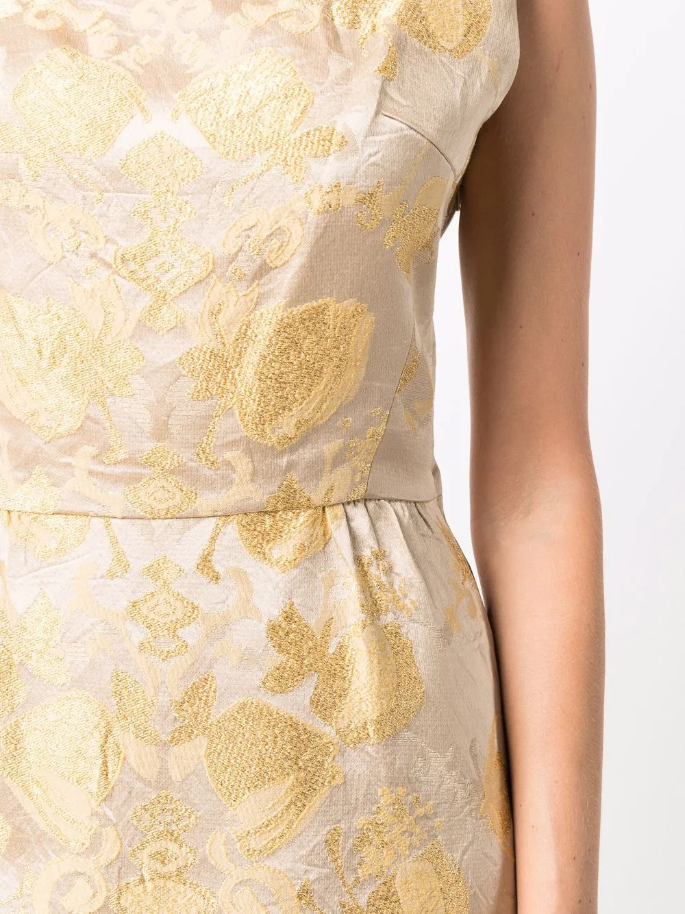 Femme A.N.G.E.L.O. Vintage Cult Robe à Fleurs En Jacquard (années 1950) 7 Femme A.N.G.E.L.O. Vintage Cult Robe à Fleurs En Jacquard (années 1950) – Image 5
