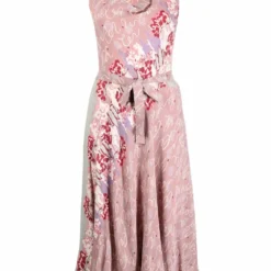 Femme A.N.G.E.L.O. Vintage Cult Robe Mi-longue évasée à Imprimé Abstrait (années 1990)