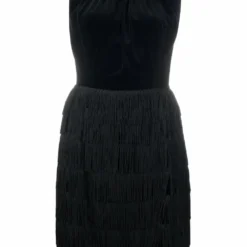 Femme A.N.G.E.L.O. Vintage Cult Robe Mi-longue à Franges (années 1960)