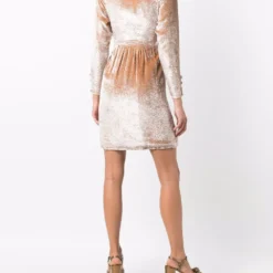 Femme A.N.G.E.L.O. Vintage Cult Robe Courte Texturée (années 1980) -Promos Féerie Jupe Boutique 17203978 35048819 1000