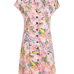 Femme CHANEL Robe-chemise Imprimée En Soie (1994)