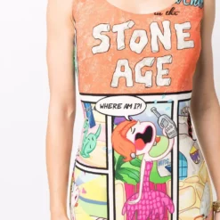 Femme Moschino Robe Imprimée Stone Age Sans Manches 11 Femme Moschino Robe Imprimée Stone Age Sans Manches -Promos Féerie Jupe Boutique 17321308 35791662 1000