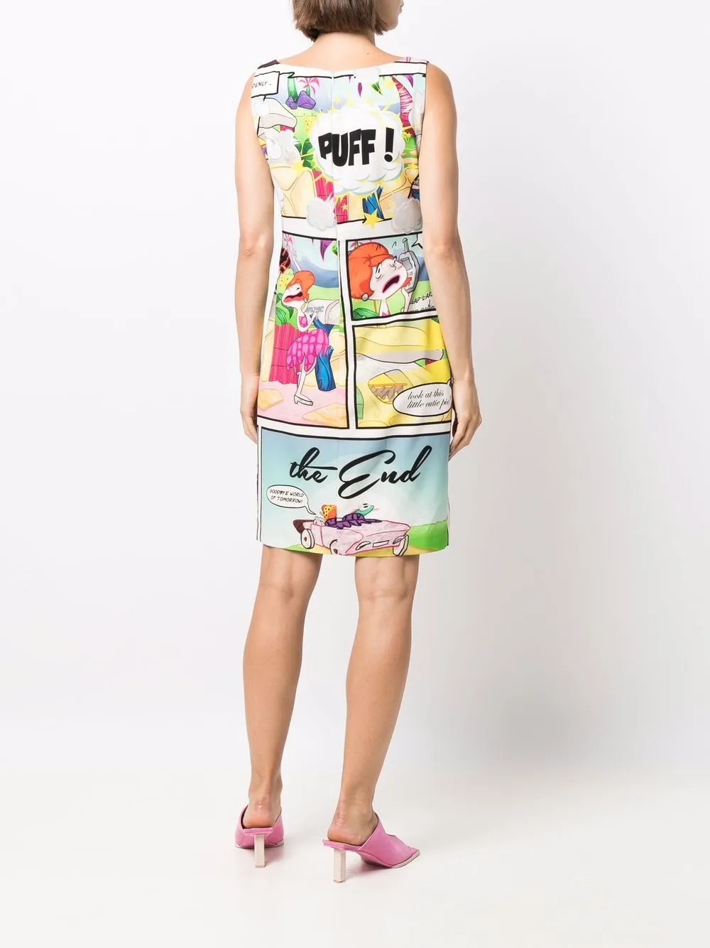 Femme Moschino Robe Imprimée Stone Age Sans Manches 6 Femme Moschino Robe Imprimée Stone Age Sans Manches – Image 4