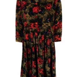 Femme A.N.G.E.L.O. Vintage Cult Robe-chemise Plissée à Fleurs (années 1950)