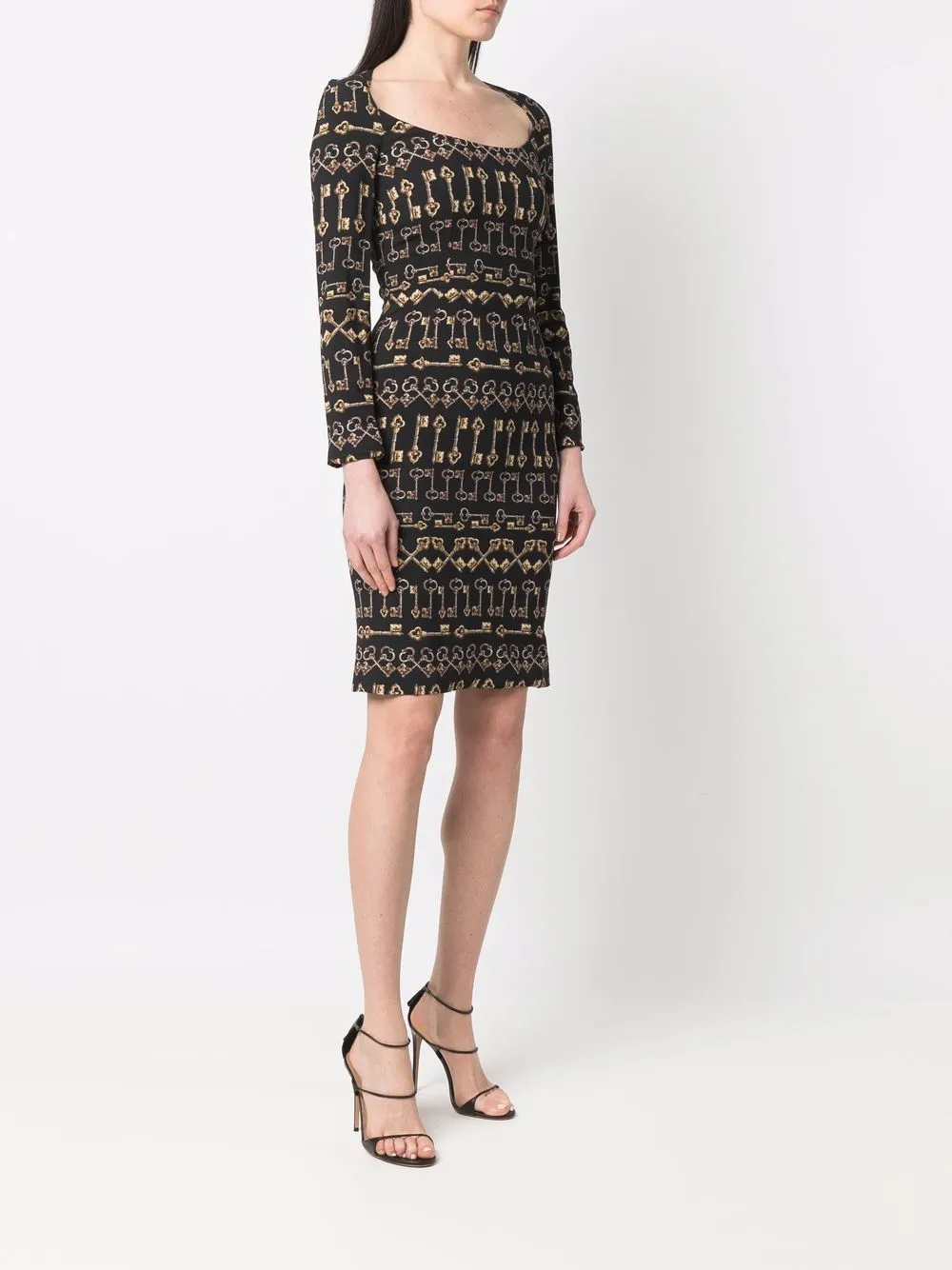 Femme Dolce & Gabbana Robe Cintrée à Imprimé Graphique (années 2000) 5 Femme Dolce & Gabbana Robe Cintrée à Imprimé Graphique (années 2000) – Image 3