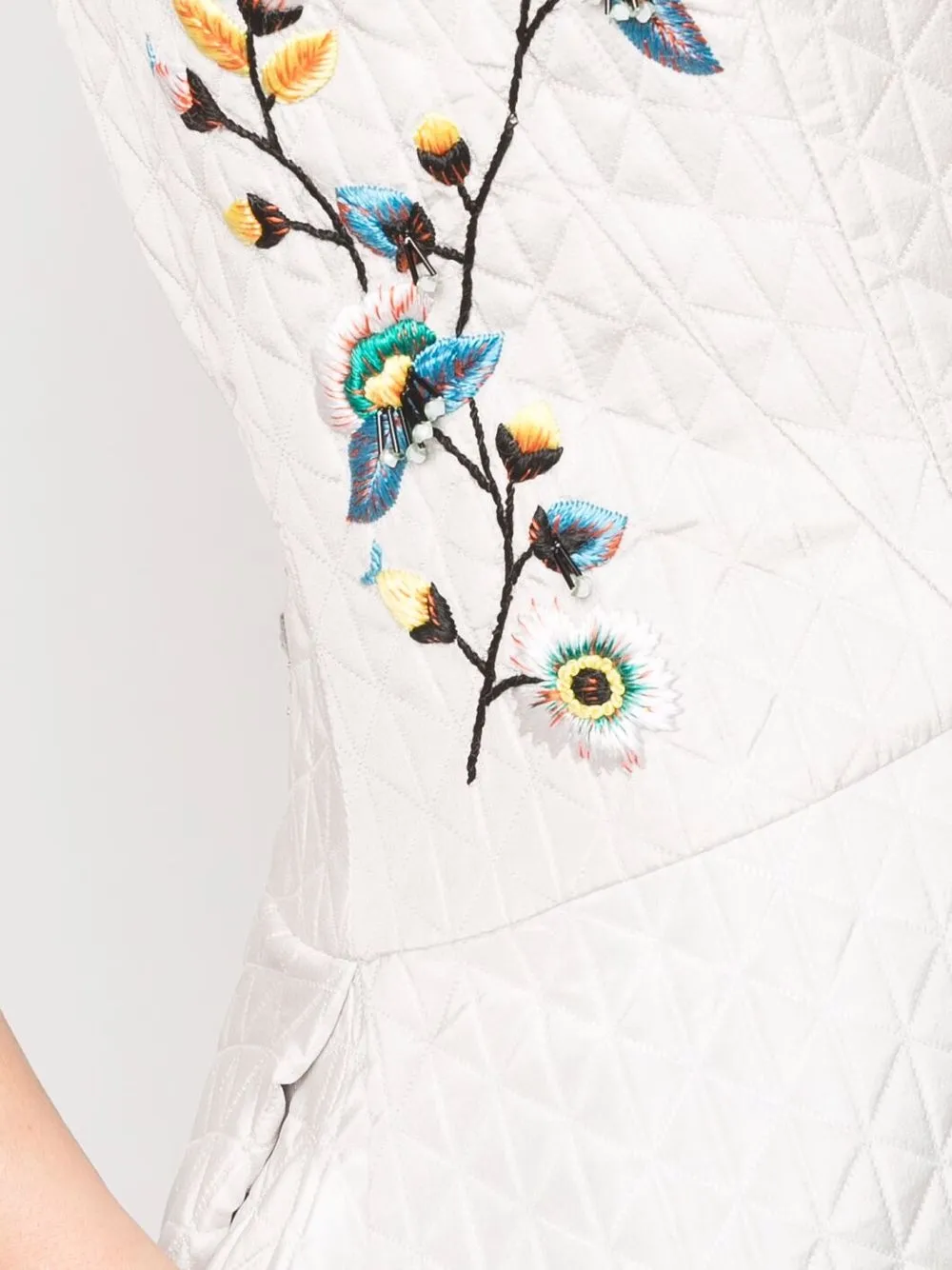 Femme Christian Dior Robe Mi-longue à Fleurs Brodées Pre-owned (2015) 7 Femme Christian Dior Robe Mi-longue à Fleurs Brodées Pre-owned (2015) – Image 5