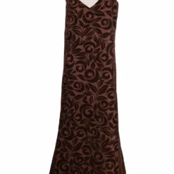 Comme Des Garcons Femme Comme Des Garçons Robe En Velours à Imprimé Végétal (1996)