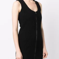 Femme Helmut Lang Robe Courte Nervurée à Design Sans Manches (années 1990) -Promos Féerie Jupe Boutique 17636142 38447311 1000