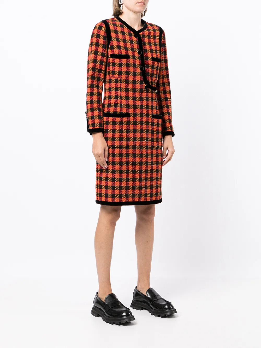 Femme CHANEL Robe à Carreaux (années 1990) 5 Femme CHANEL Robe à Carreaux (années 1990) – Image 3