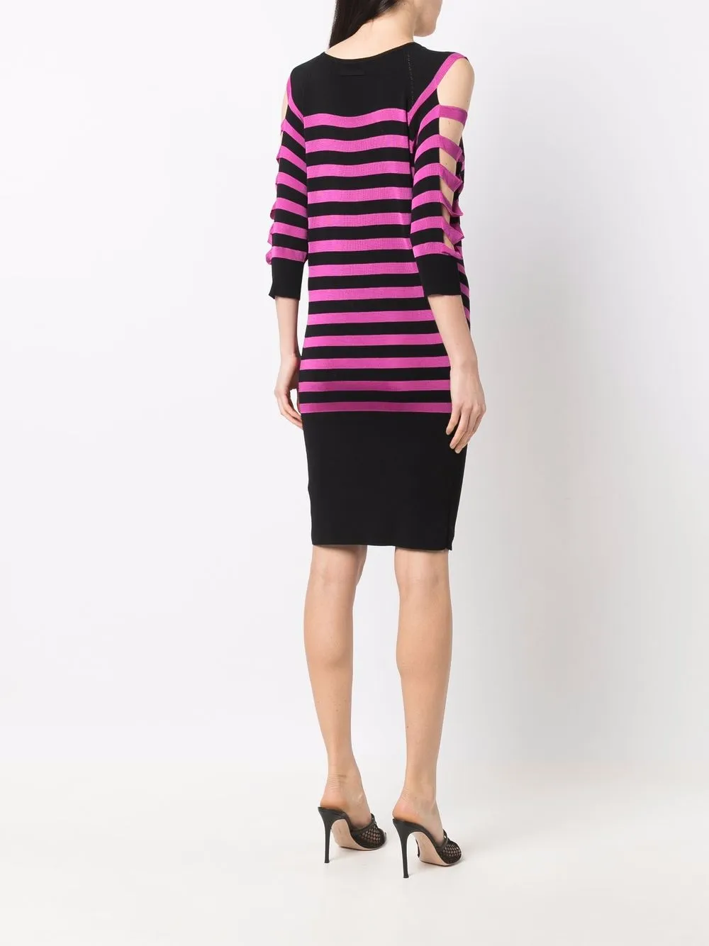 Femme Jean Paul Gaultier Robe Rayée à Découpes (années 2000) 6 Femme Jean Paul Gaultier Robe Rayée à Découpes (années 2000) – Image 4