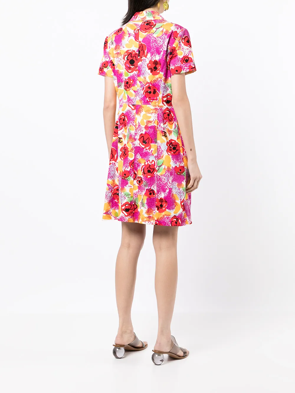 Femme CHANEL Robe-chemise à Fleurs (1997) 6 Femme CHANEL Robe-chemise à Fleurs (1997) – Image 4