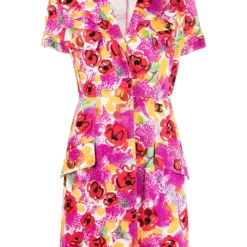 Femme CHANEL Robe-chemise à Fleurs (1997)