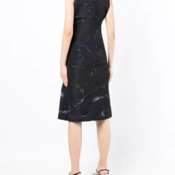 Celine Femme Céline Robe Mi-longue En Soie à Imprimé Abstrait Pre-owned -Promos Féerie Jupe Boutique 17694592 37438310 1000