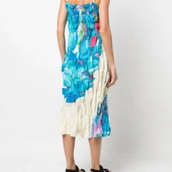 Femme Issey Miyake Robe Mi-longue Froncée à Imprimé Abstrait (années 2000) 10 Femme Issey Miyake Robe Mi-longue Froncée à Imprimé Abstrait (années 2000) -Promos Féerie Jupe Boutique 17729408 40198548 1000