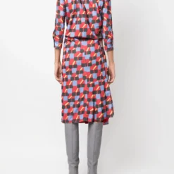 Femme Prada Robe Mi-longue à Imprimé Géométrique (années 1990) 10 Femme Prada Robe Mi-longue à Imprimé Géométrique (années 1990) -Promos Féerie Jupe Boutique 17768082 40182824 1000