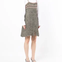 Femme CHANEL Robe Courte En Tweed à Design Sans Manches -Promos Féerie Jupe Boutique 17838974 37642187 1000