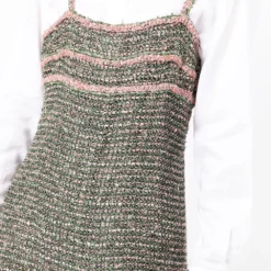 Femme CHANEL Robe Courte En Tweed à Design Sans Manches -Promos Féerie Jupe Boutique 17838974 37642195 1000