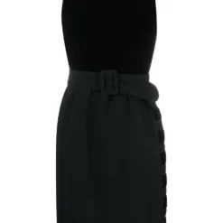 Femme Valentino Garavani Robe Ceinturée à Design Superposé (années 1980)