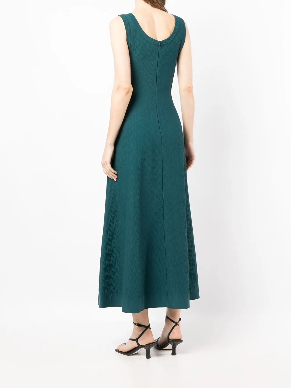 ALAIA Femme Alaïa Robe Longue évasée à Motif En Jacquard (années 2010) 6 ALAIA Femme Alaïa Robe Longue évasée à Motif En Jacquard (années 2010) – Image 4