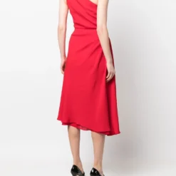 Femme Christian Dior Robe Froncée En Soie à Design à Une épaule (2010) -Promos Féerie Jupe Boutique 18252794 39061712 1000