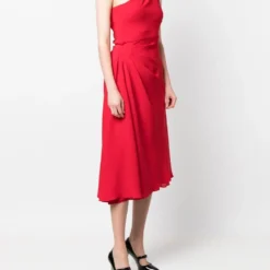 Femme Christian Dior Robe Froncée En Soie à Design à Une épaule (2010) -Promos Féerie Jupe Boutique 18252794 39063471 1000