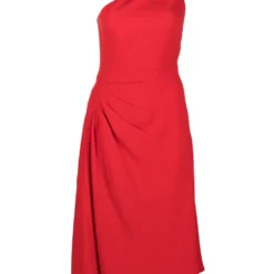Femme Christian Dior Robe Froncée En Soie à Design à Une épaule (2010)