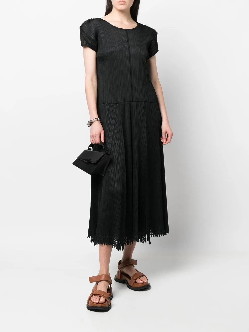 Femme Issey Miyake Robe Pleats Please évasée (années 2000) 4 Femme Issey Miyake Robe Pleats Please évasée (années 2000) – Image 2