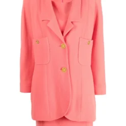 Femme CHANEL Ensemble Robe-blazer à Boutons CC (années 1980)