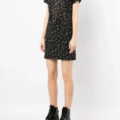 Femme Junya Watanabe Comme Des Garçons Robe Fleurie à Col Orné De Chaînes (années 2010) -Promos Féerie Jupe Boutique 18388372 39559287 1000